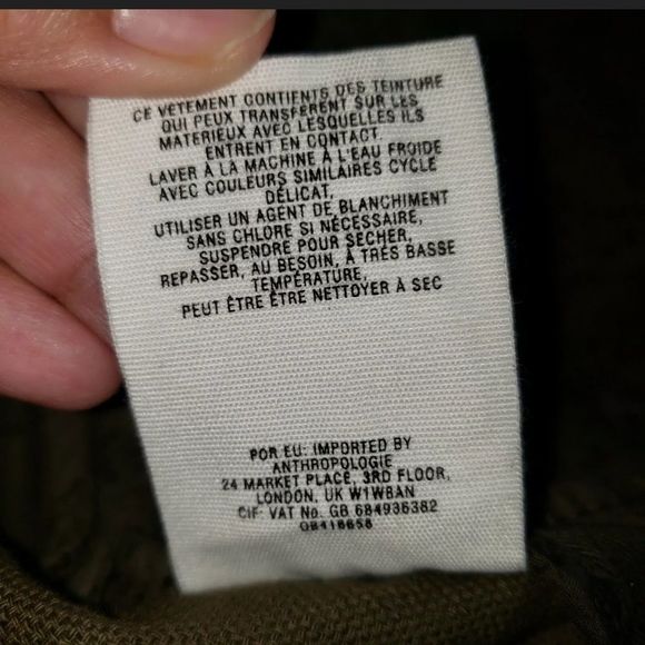 Anthropologie Hei Hei Olive Green Adelaide Jacket Size 8 and Size 2 - Picture 13 of 14